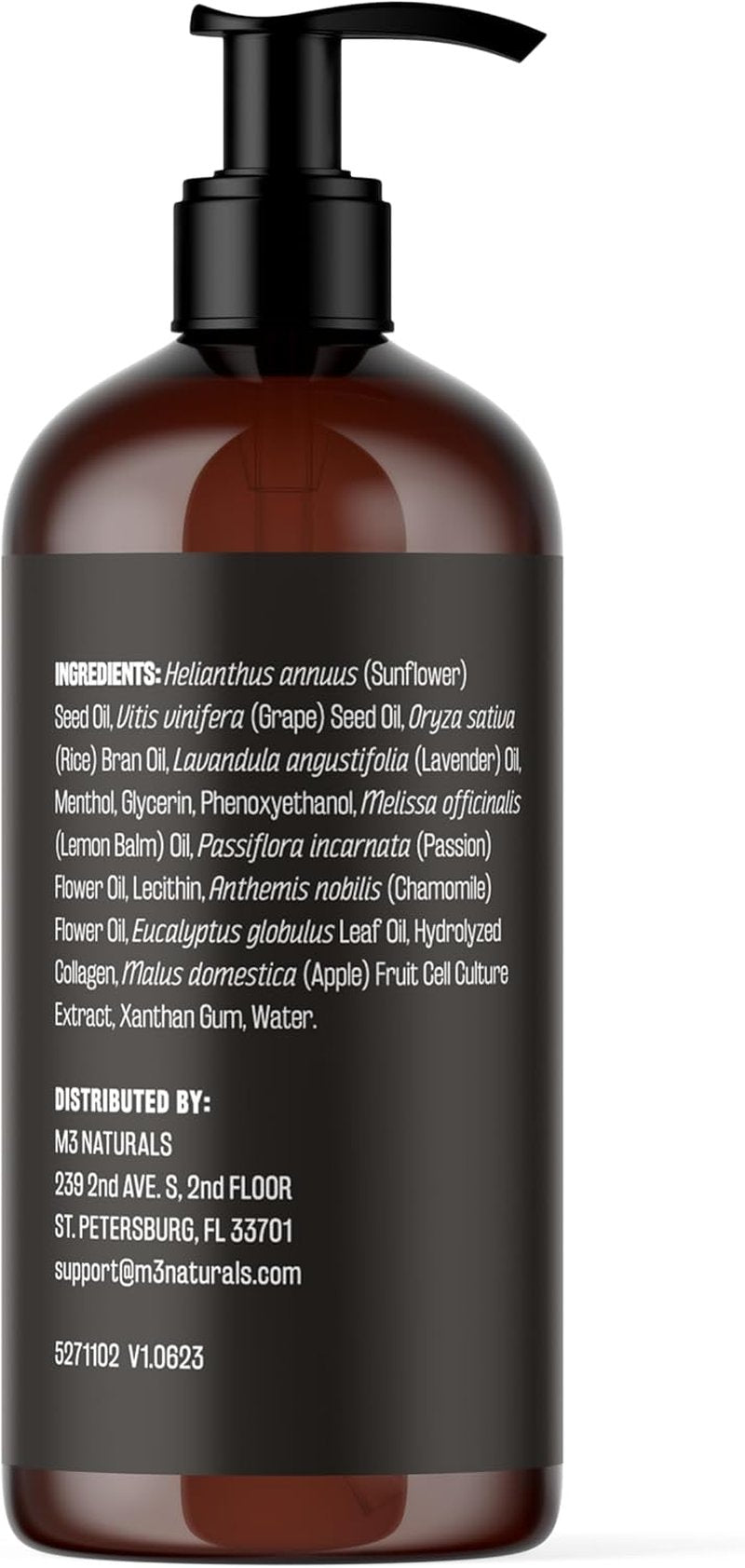 M3 Lavender Sensual Massage Oil - Collagen & Stem Cell Formula for Skin Tightening | 8 fl oz