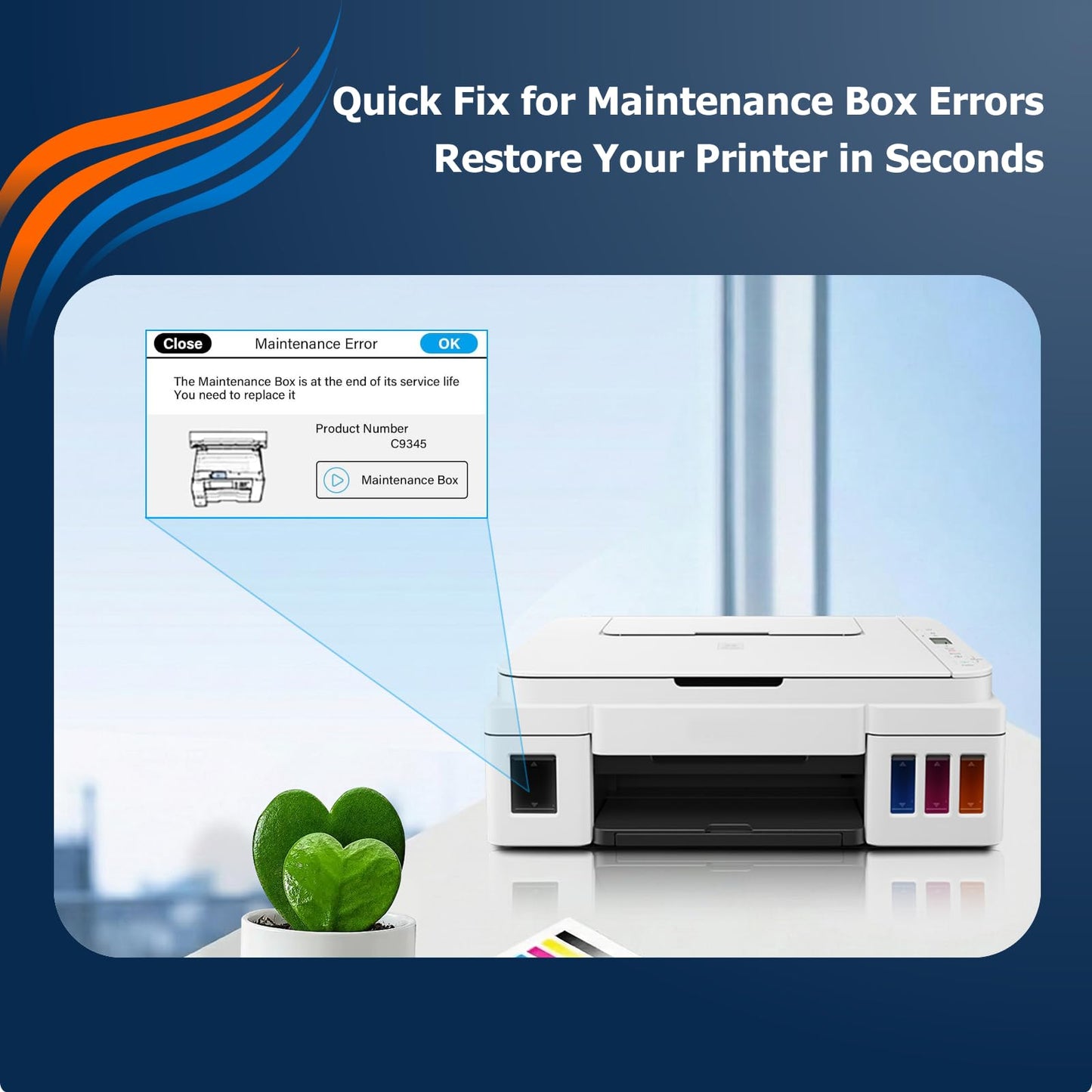 TRIXINK C9345 Maintenance Box Replacement with Enhanced Absorbent Core for Compatible Printers Waste Ink Tank with Chip, PXMB9 C12C934591, 1 Pack