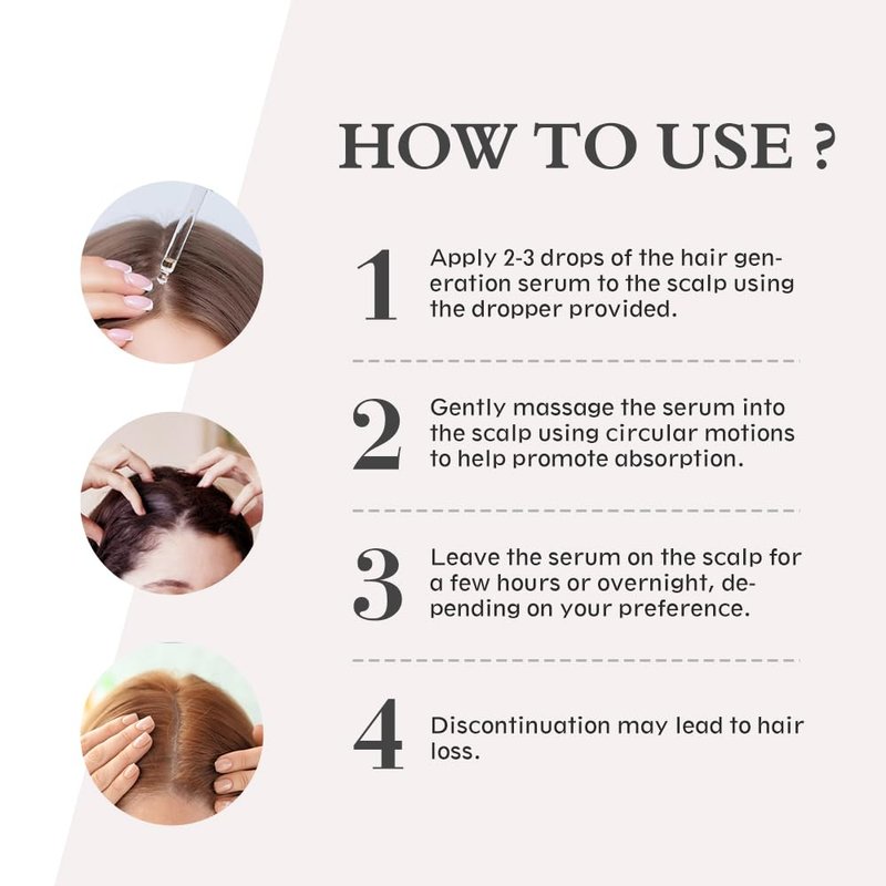 Ruahouine Hair Growth Serum - 5% Minoxidil & Biotin for Thicker, Longer Hair | 2.11 fl. oz