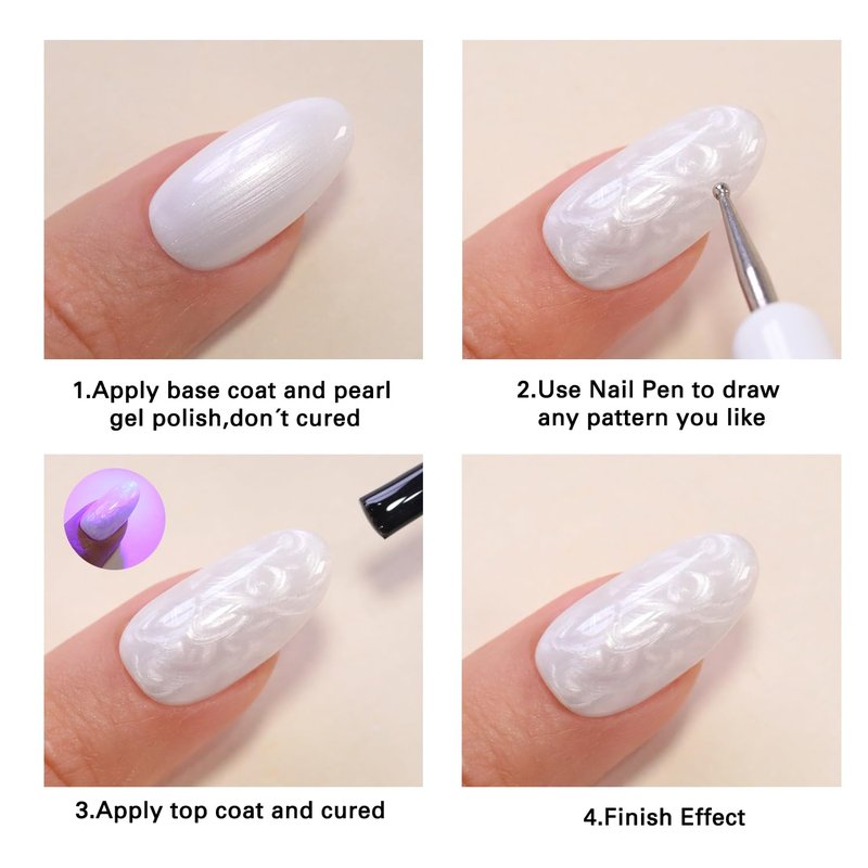 Double Rhythm 15ML Gel Nail Polish Pure Sheer Same Color Same Bottle Soak Off Gel Polish Art Manicure Salon DIY at Home for Women (Pearl Purple-B1149)