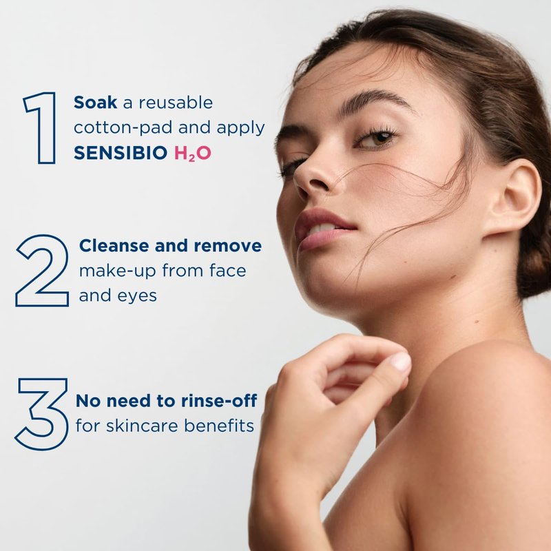 Bundle of Bioderma - Sensibio - H2O Micellar Water - Makeup Remover Cleanser - Face Cleanser for Sensitive Skin- Comes in 500 ml and 100ml Traveller's size