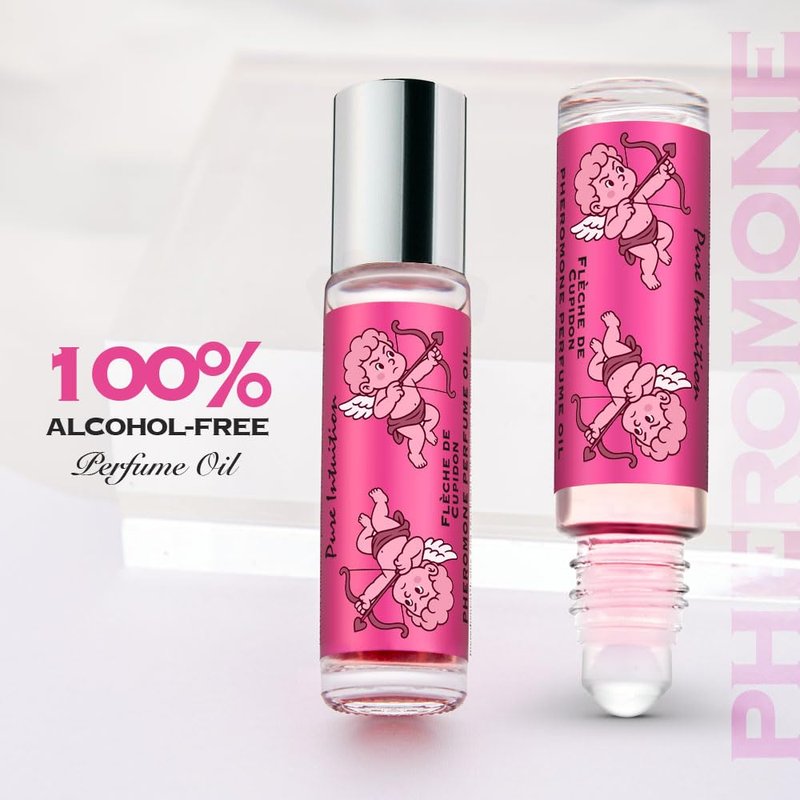 Pure Intuition Flèche de Cupidon Pheromone Cologne for Women Perfume Oil for Her Floral and Fruity Notes Long-lasting - Travel Sized Portable (0.34 fl. oz Roll On)