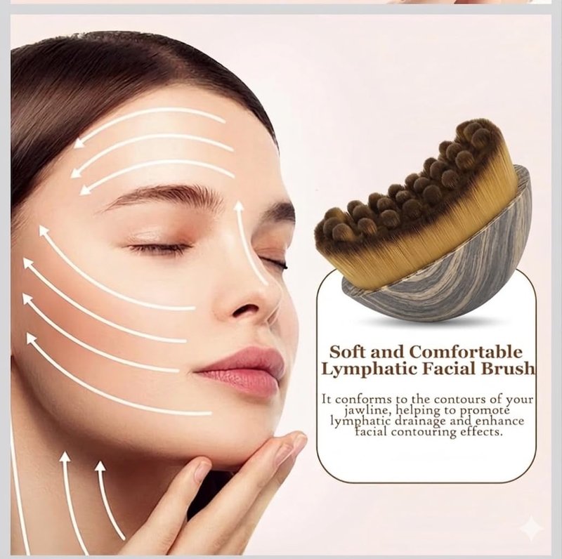 2 PCS New 2026 Lymphatic Drainage Face Brush – Facial Sculpting Tool for Jawline Lift, Double Chin Reduction, Anti-Puffiness Face Massager for Skin Tightening & Contouring