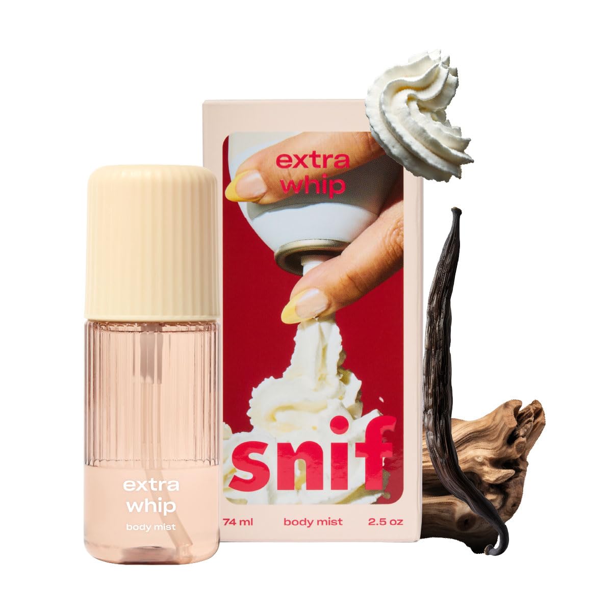 Snif Extra Whip Body Mist - Gourmand Vanilla Musk Fragrance for Body & Hair | 2.5oz, Vegan & Cruelty-Free