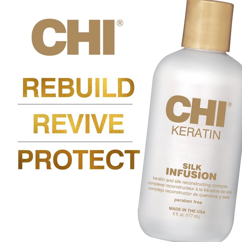 CHI Keratin Silk Infusion - Hydrating Hair Serum for Softness & Shine | 6 Oz, Sulfate-Free for Damaged Hair