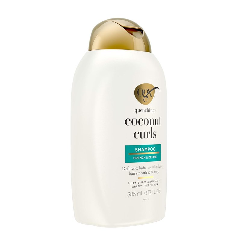 OGX Curl-Defining Shampoo - Hydrating Coconut Oil & Honey Formula | 13 fl oz for Nourished Curly Hair