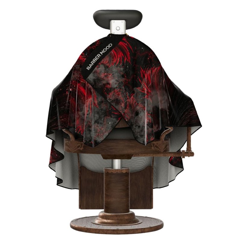 Professional Barber Cape - Hair Cutting Cape with Adjustable Neck Closure, Salon Quality Styling Cape for Hairdressers and Barbers - Red