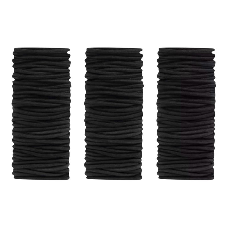 Black Hair Ties for Thick & Curly Hair - Strong Hold, No Damage Ponytail Holders | 120 Pieces (4 mm)