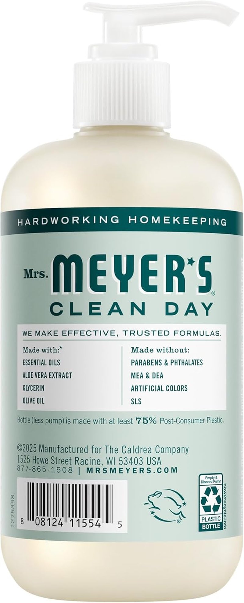 MRS. MEYER'S Hand Soap - Birchwood Scent | 12.5 Fl Oz Bottle