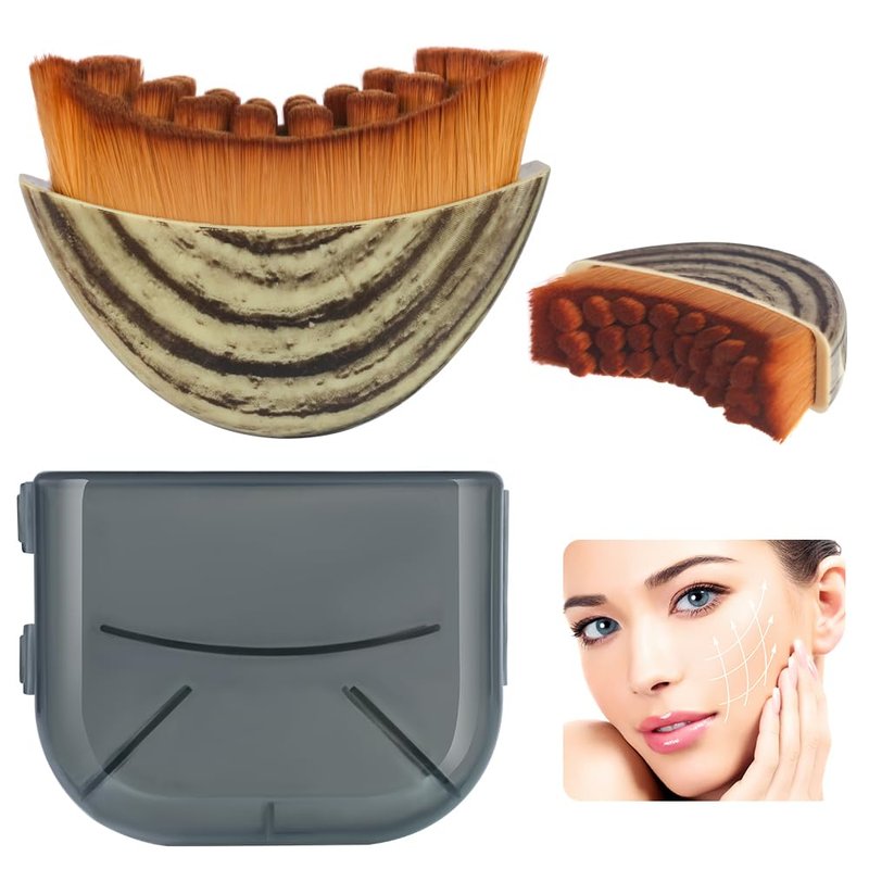 Lymphatic Contour Face Brush,Gua Sha Brush for Facial Contouring and Lymphatic Drainage Perfect for Jawline Sculpting and Reducing Puffiness
