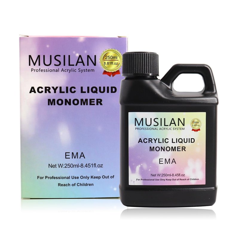 MUSILAN Monomer Acrylic Nail Liquid - 8.45oz Non-Yellowing MMA-Free Formula for DIY Nail Extensions | Professional Quality