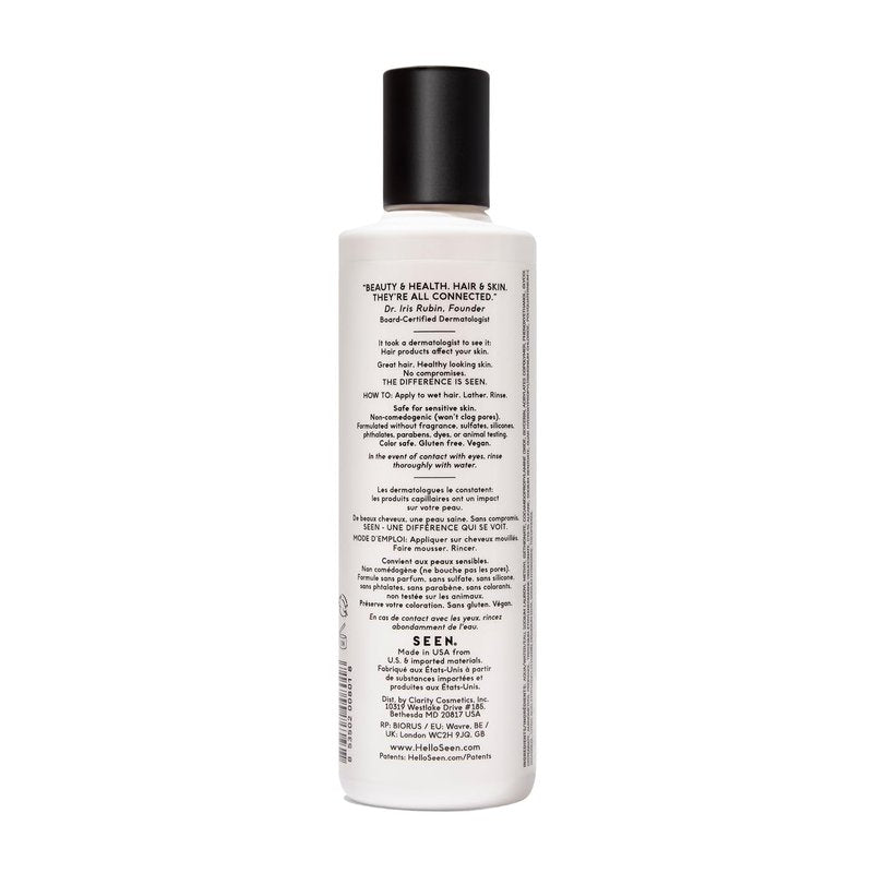 SEEN Shampoo - Fragrance-Free Non-Comedogenic Hair Care for Sensitive, Eczema & Acne-Prone Skin