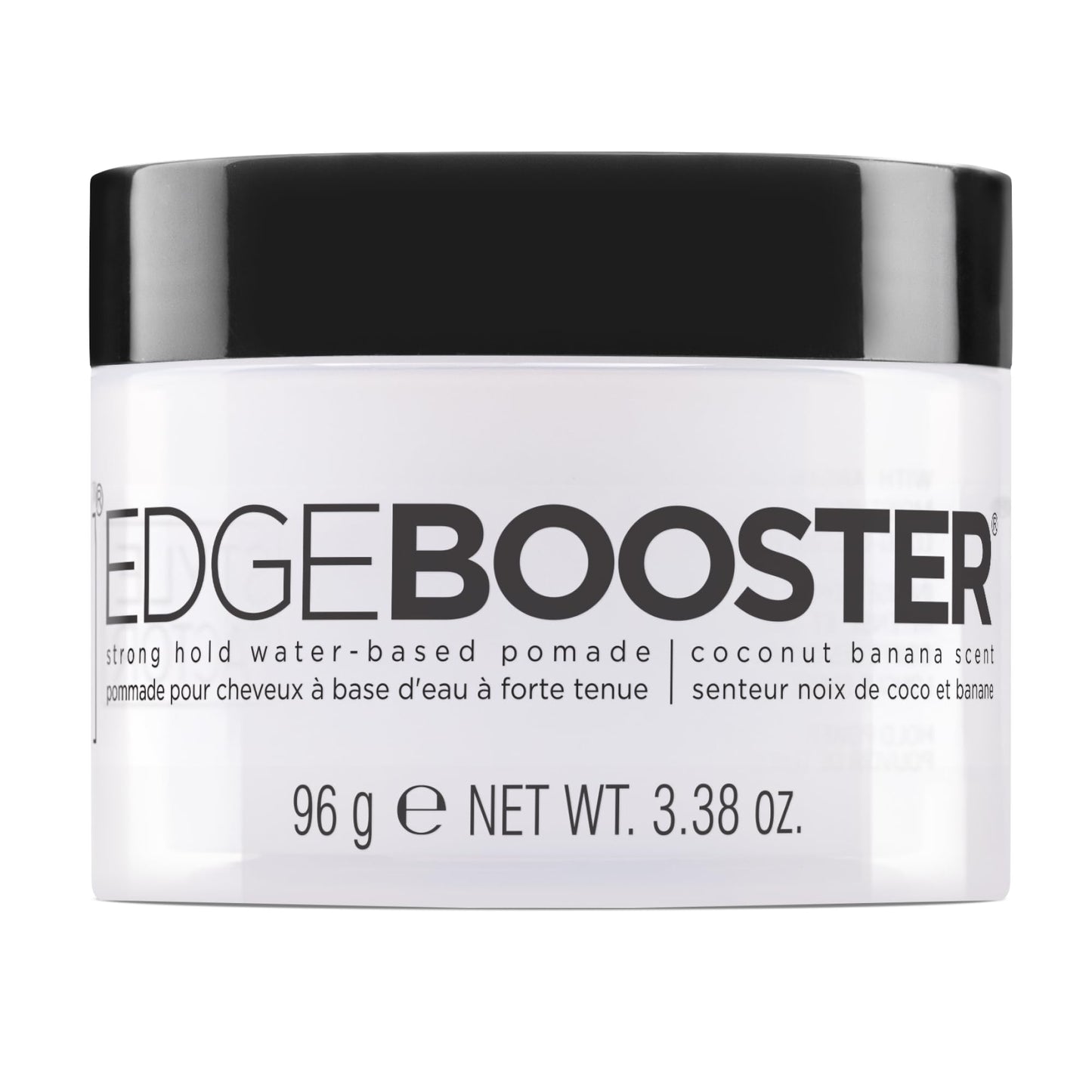 Style Factor EDGE BOOSTER Strong Hold Water-Based Pomade | Formulated with Argan Oil for Moisture & High Shine | Long Lasting Edge Control Gel | Coconut Banana, 3.38 oz