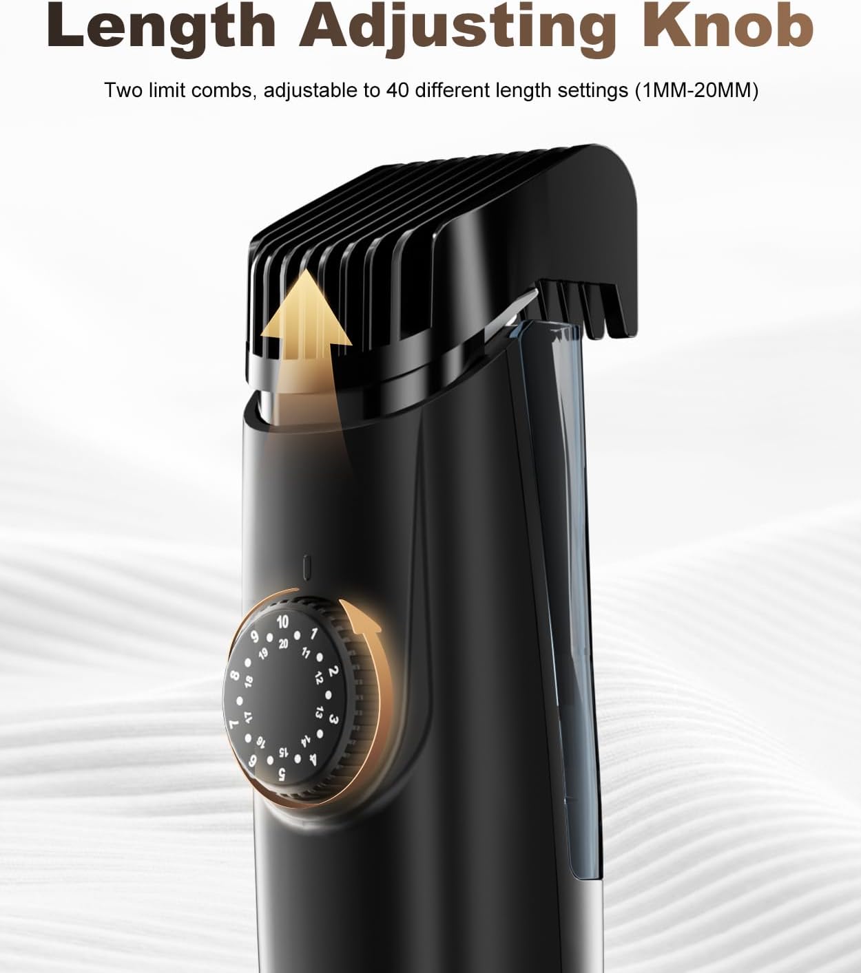 Skiennix Vacuum Beard Trimmer - No Mess Trimming with 40 Lengths, Waterproof, LED Display, USB-C Grooming Kit