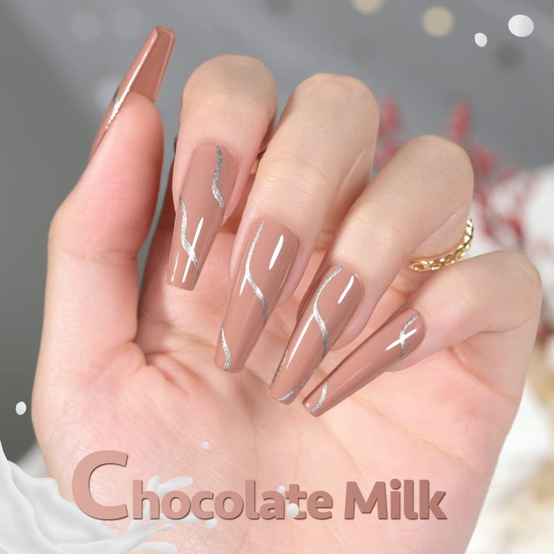GAOY Nude Brown Gel Nail Polish, 16ml Soak Off Nautral Gel Polish for Nail Art DIY Manicure at Home, UV Light Cure Color 1505