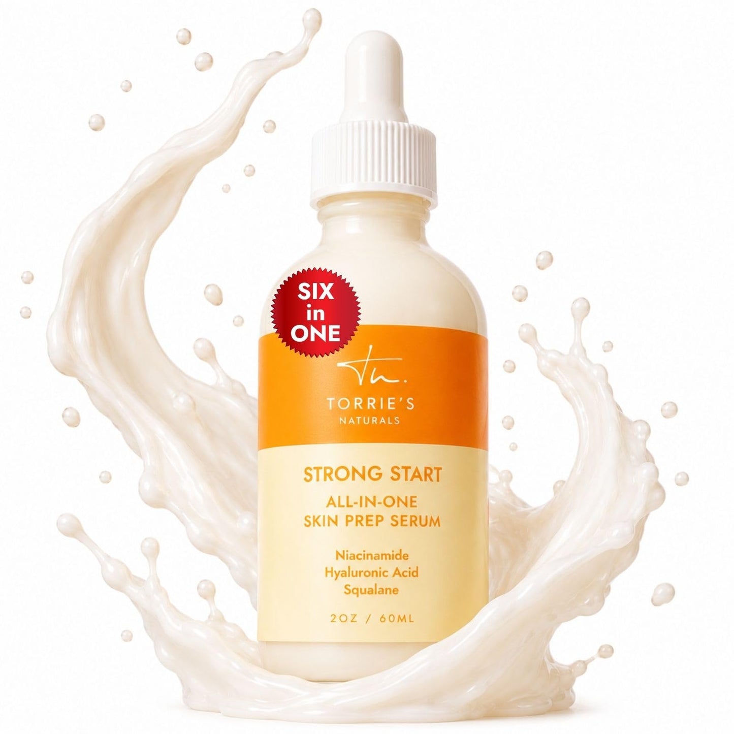 All-in-One Glow Serum for Face – Hydrating Milky Serum with Niacinamide & Hyaluronic Acid for Dewy, Plump, Glowing Skin – 2 oz