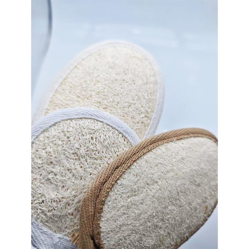 Leewoth 6 Pack Natural Loofah Sponge Pads, 3 Styles Organic Luffa Body Scrubber, Biodegradable Loofah Exfoliating Sponges for Bath Shower, Face & Body Cleansing for Men Women