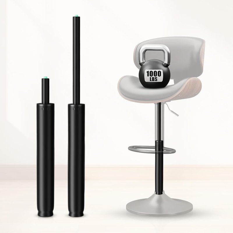 Mastery Mart Adjustable Gas Lift Cylinder | Heavy-Duty 1000 Lbs Hydraulic Shock for Office Chairs & Bar Stools (Black)