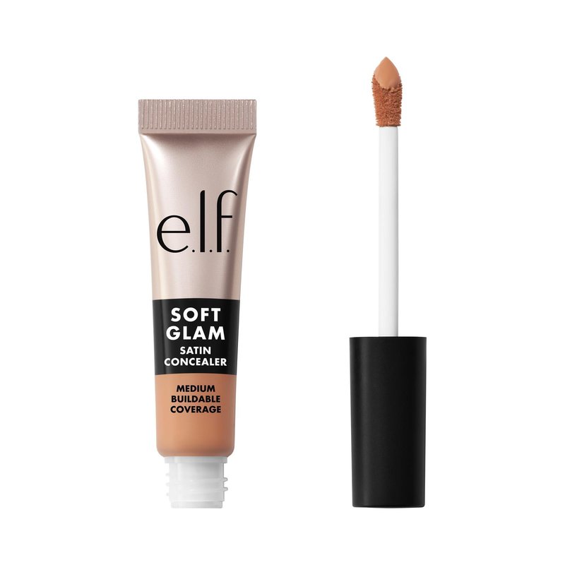 e.l.f. Soft Glam Satin Concealer, Medium Coverage For Blemishes & Under-Eye, Crease-Resistant, Long Lasting, Vegan & Cruelty-Free, 35 Medium Cool