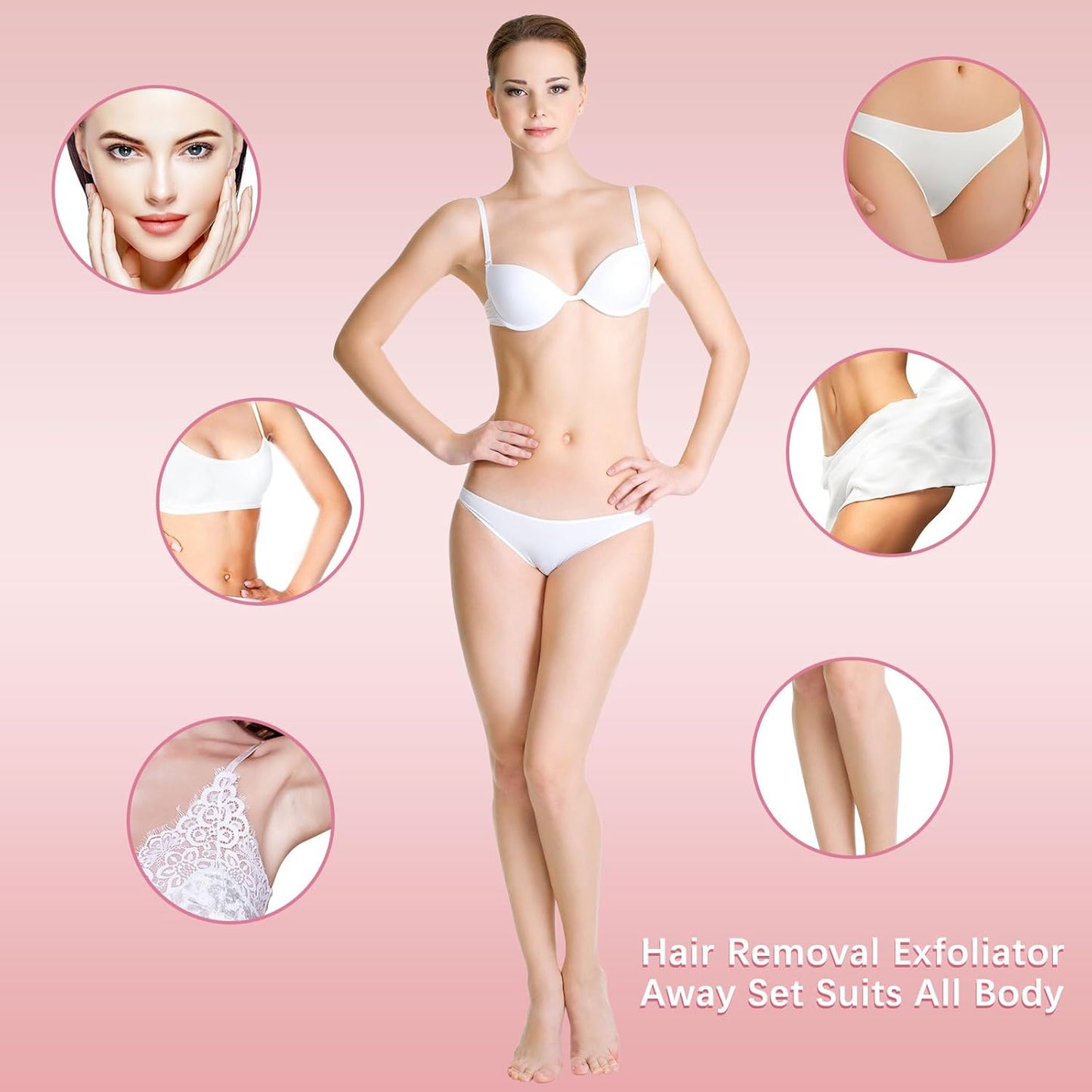 Smooth Away 102-Piece Exfoliation Kit | Gentle Hair Removal Pads for Women & Girls - 2 Sizes Available