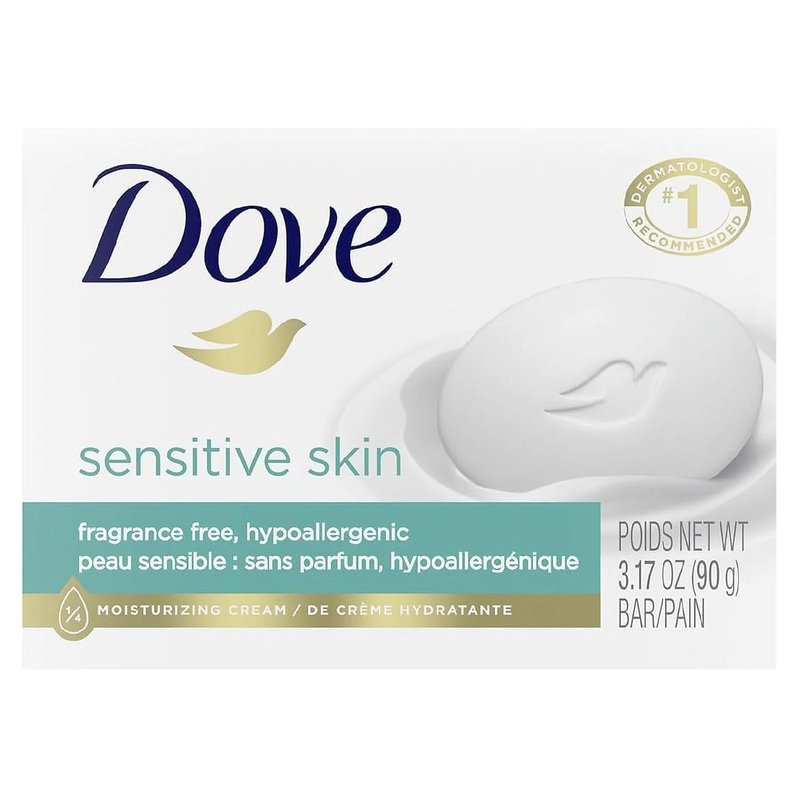 Dove Sensitive Skin Bar Soap - Gentle Moisturizing Formula | 3.15 oz (Pack of 5)