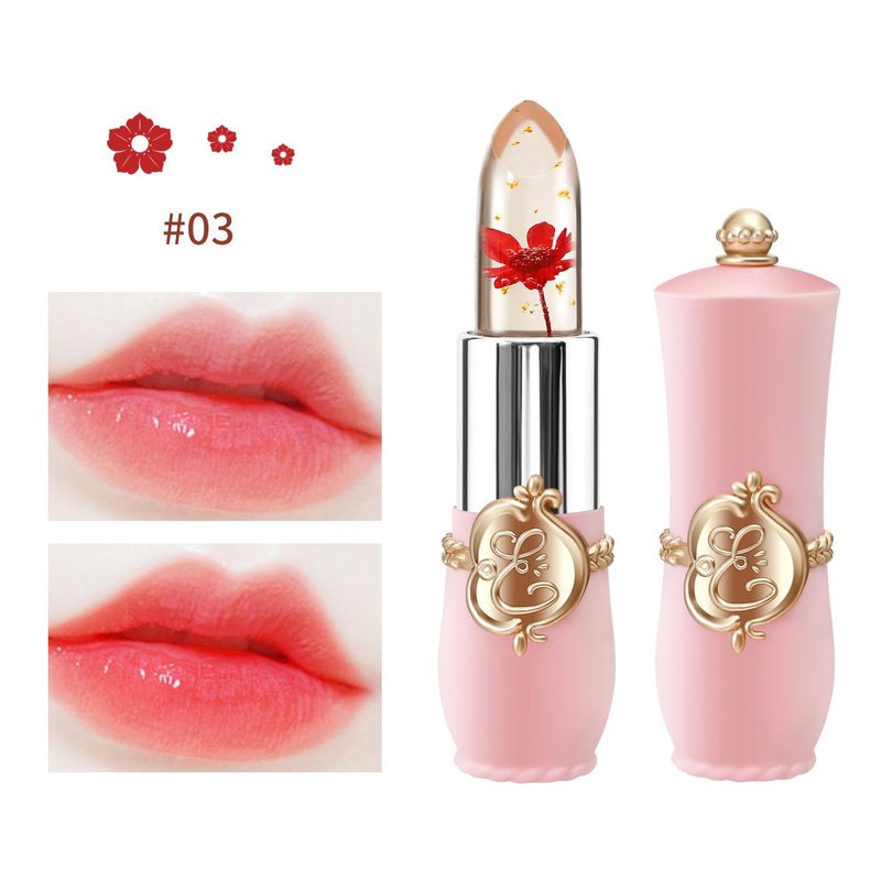 Flower Jelly Lipstick Set - Temperature Changing Moisturizer Balm | Long-Lasting Color (3 Pcs)