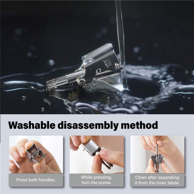 Royal Nose Hair Trimmer for Men - Manual, Battery-Free, Water-Resistant, Painless ET-4 with 12 Dual-Edged Blades