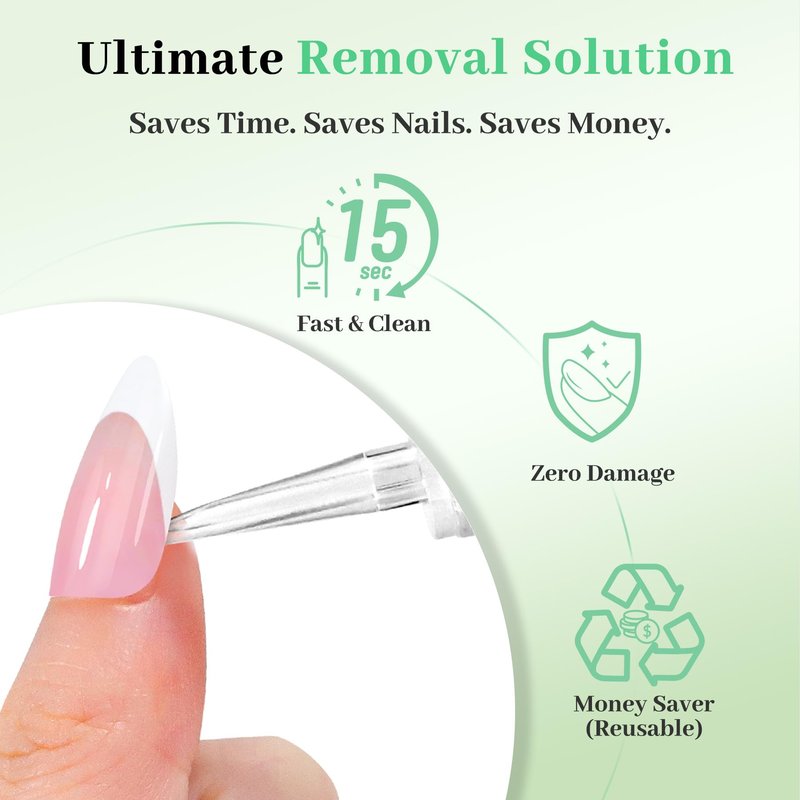 LEYKOSH Nail Glue Remover for Press on Nails, 2025 Upgraded 2 In 1 Stick & Remover Pen Design, Not for Gel Polish Base Coat, Quick Gentle Removal Fake Nail Tips Press Ons, 2pcs*5ml