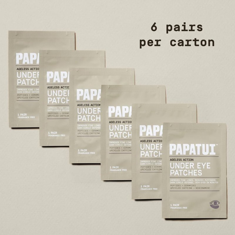PAPATUI by Dwayne Johnson Fast-Acting Under Eye Patches for Men | Ageless Action to Reduce Puffiness, Dark Circles and Fine Lines | Made with Niacinamide, Hyaluronic Acid, Caffeine | 6ct