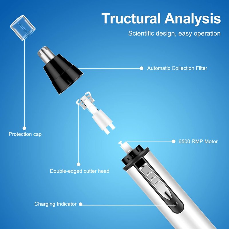 Skiennix Ear and Nose Hair Trimmer - Precision Grooming Tool for Effortless Hair Removal
