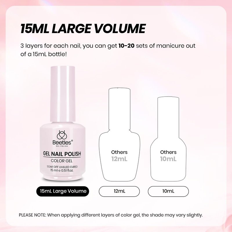 Beetles French Tip Gel Polish Set - Spring White Pink Gel Nail Polish Set 15ML Full Size Soak Off UV LED with 2 Styles Classic French Nail Art Sticker Sheets Manicure DIY Home Salon Gifts for Women
