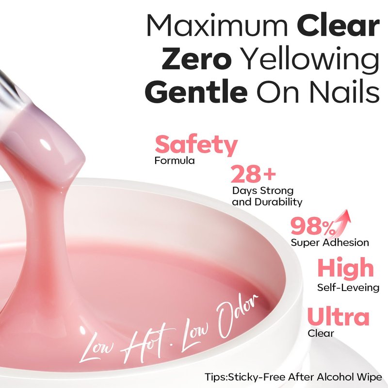Modelones 510Pcs Nail Tips - Pre-shaped Soft Gel Nail Tips Nail Glue