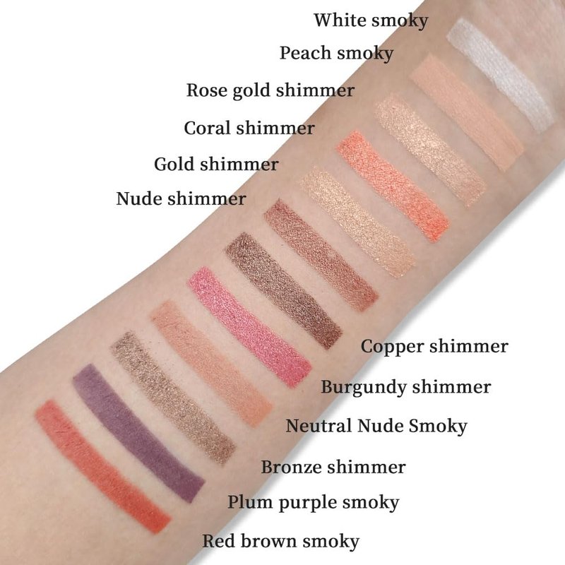 12 Colors Warm Neutral Eyeshadow Palette with Mirror & Brush, Matte & Shimmer Nude Brown Eye Makeup Palette for Women Longwear, Highly Pigmented Blendable Shades for Natural & Soft Smoky Looks, Set B