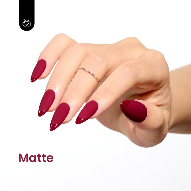 Beetles Red Gel Nail Polish - Dark Red Soak Off Mulled Wine Color | 15ml for Stunning Nail Art