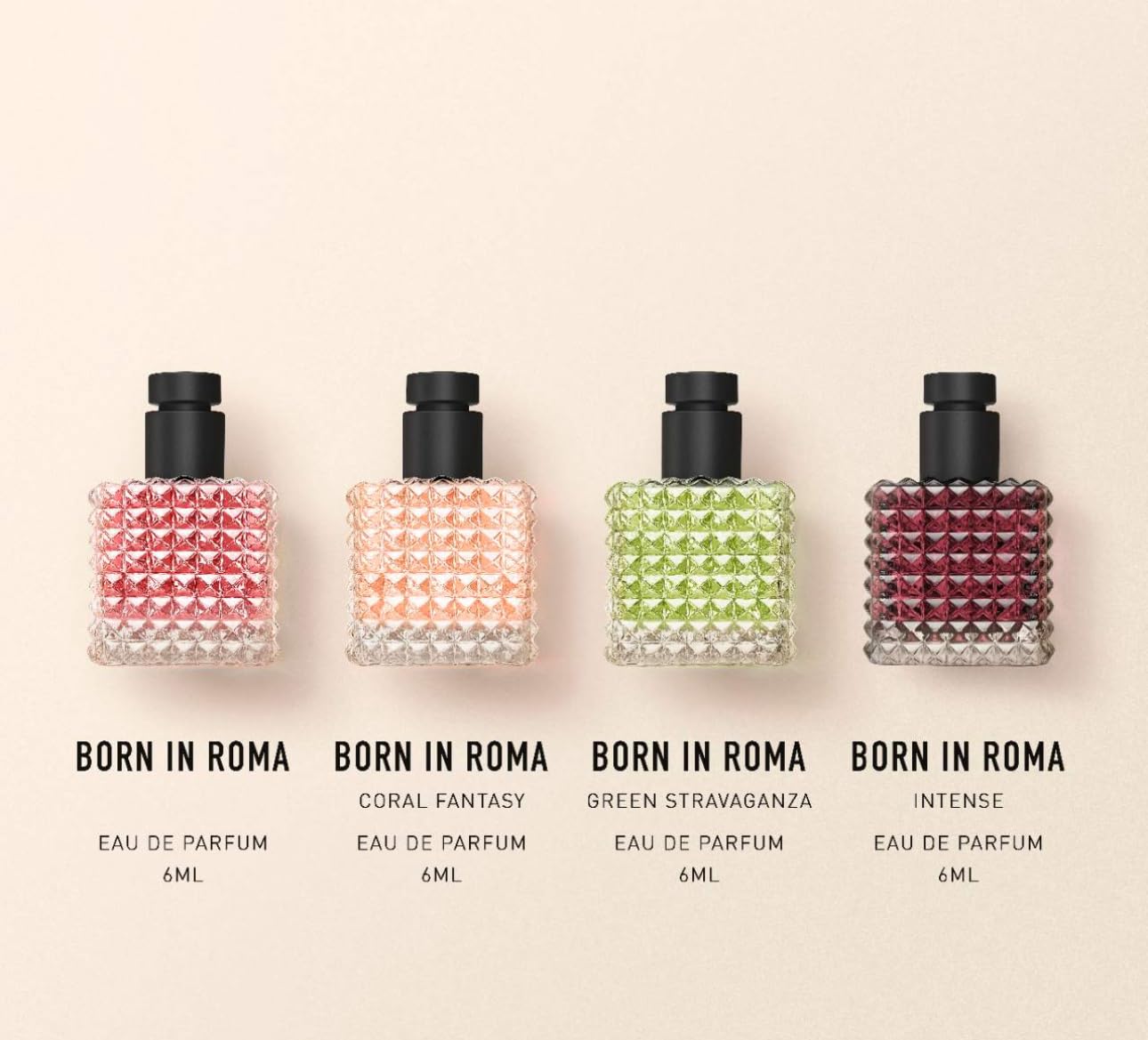 Valentino Mini Donna Born in Roma Fragrance Discovery Set (4 x 0.2 Ounce / 6 mL)