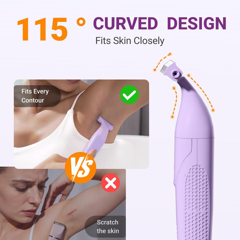 3-in-1 Bikini Trimmer for Women, Rechargeable Pubic Body Hair Trimmer Electric Shaver for Legs Body Hair, Bikini Shaver IPX6 Waterproof,USB Charge