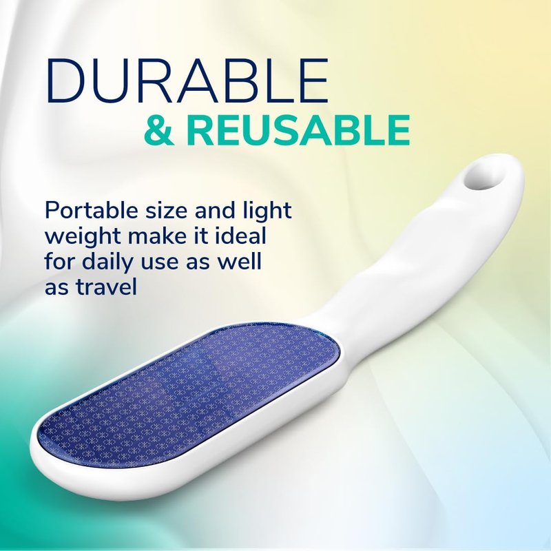 Dr. Scholl's Hard Skin Remover Nano Glass Foot File - Foot Callus Remover, Durable Foot Scrubber, Dead Skin Remover, Hygienic Pedicure Tool, Long Lasting Foot Buffer, Soft Smooth Feet