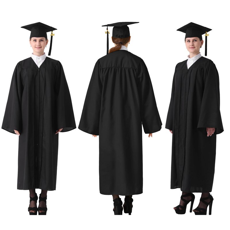 GraduatePro Matte Graduation Cap and Gown 2026 Set Bulk with Tassel for High School & College Black 48
