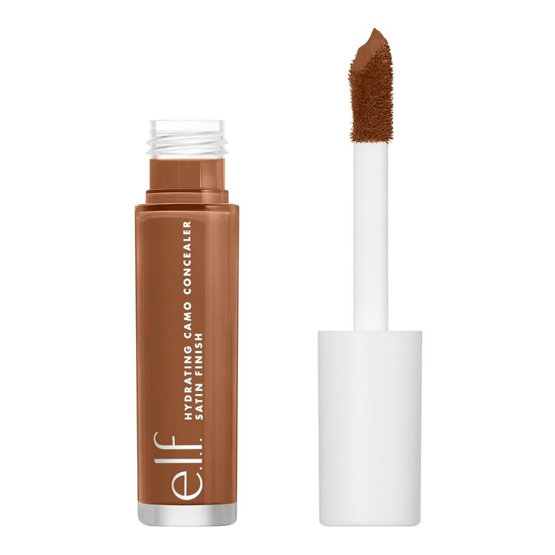 e.l.f. Hydrating Camo Concealer - Full-Coverage Satin Finish for Blemishes & Under-Eye Circles | Vegan Rich Chocolate