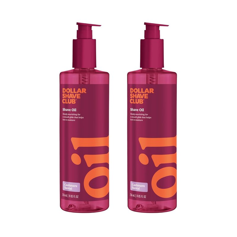 Dollar Shave Club For Women - 2 Pack Shave Oil (8 Fl Oz) | Cashmere Santal Scent, Smooth Shaving Alternative