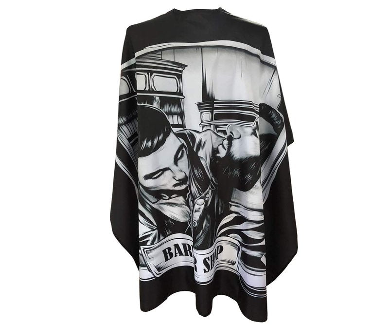 PELOCAPA Barber Cape - Professional Waterproof Hair Cutting Cape with Metal Snap Closure | Large 63" x 56" Comic Style