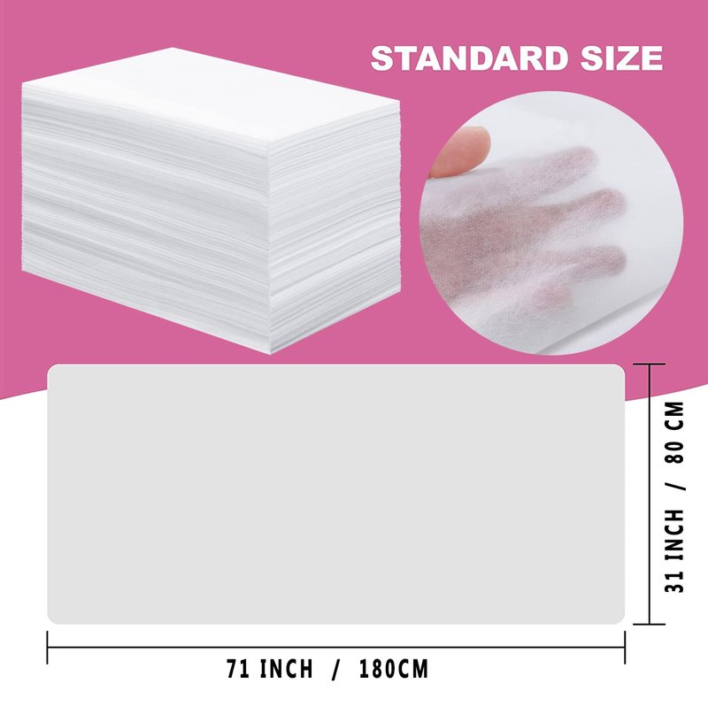 Disposable Bed Sheets for Massage Tables - Waterproof & Breathable Non-Woven Fabric | 31" x 71" | 50PCS (White)