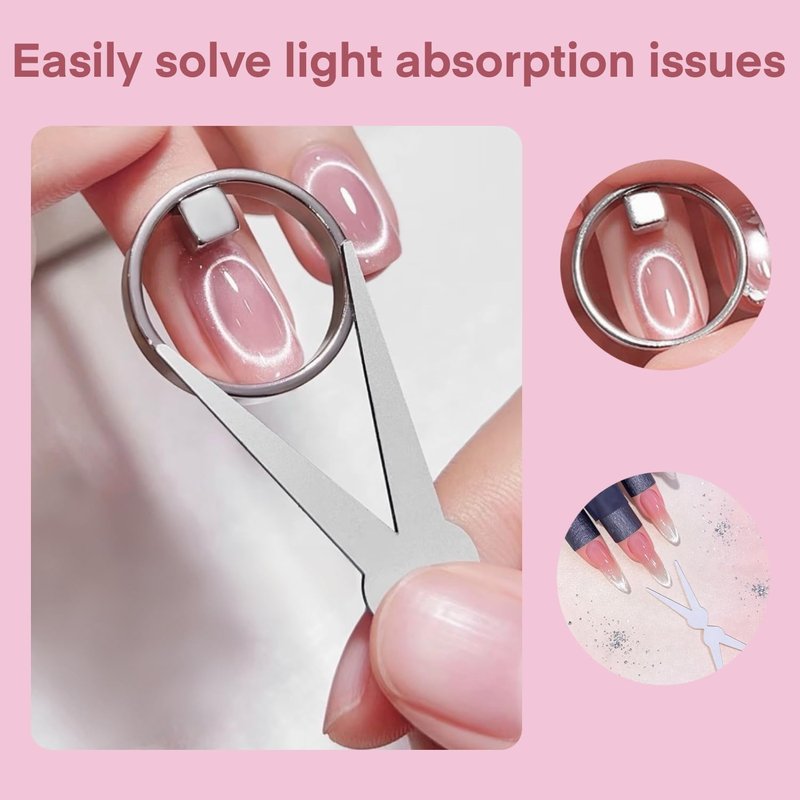 Cat Eye Nail Magnet - Ring-Shaped Strong Magnet Tool for DIY Nail Art | Perfect for Beginners & Artists (1 Pc)