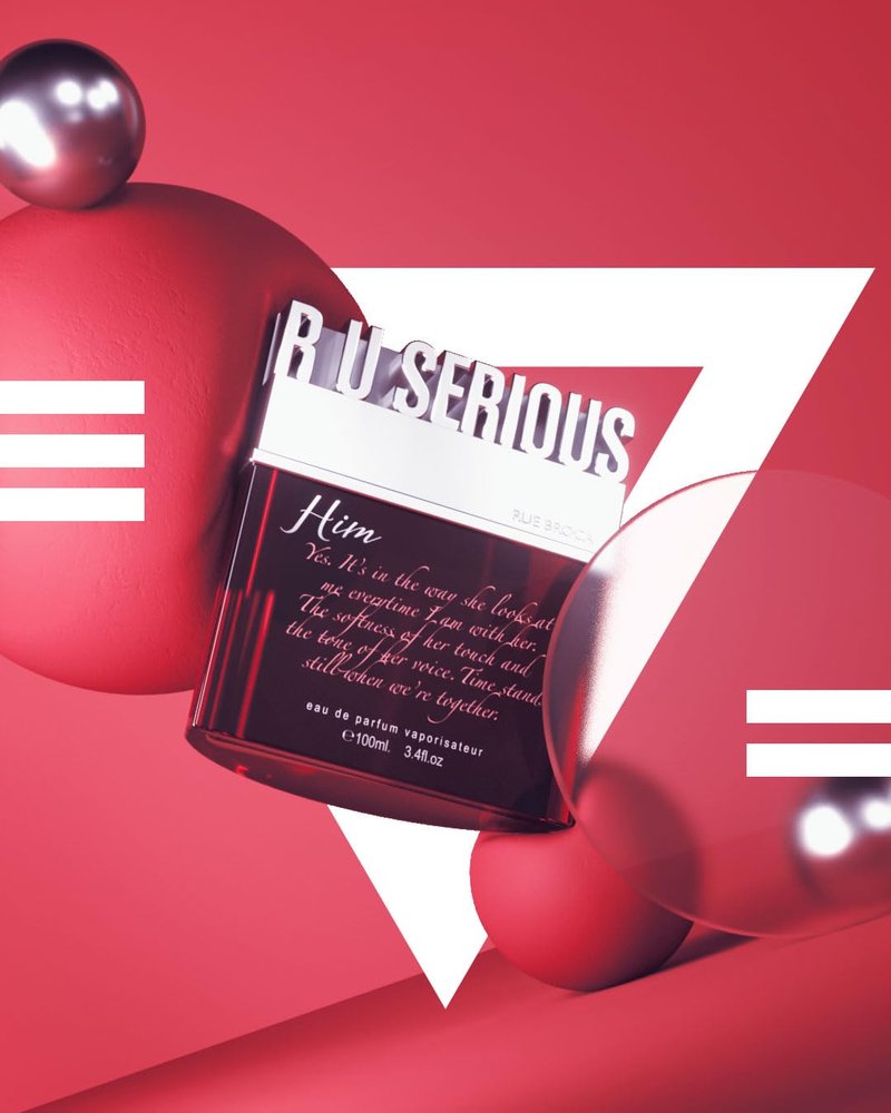 Rue Broca R U Serious Him Eau de Parfum Spray - 3.4 Fl. Oz | Aromatic & Fresh Masculine Fragrance