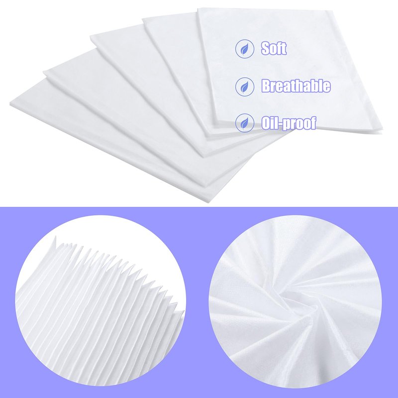 MVSUTA 100 Pieces White Disposable Bed Sheets Non-woven Fabric SPA Table Sheet Bed Cover for Massage Beauty Tattoos,31'' x 71''
