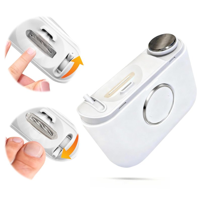 Adjustable Blade Opening Electric Nail Clipper for Thick & Thin Nails, Electric Nail Clippers for Seniors & Adults, Baby Electric Nail Trimmer, Automatic Nail Clipper for Nail (White)
