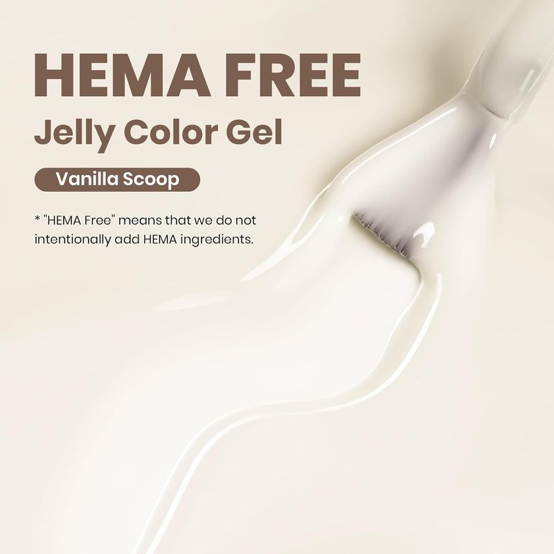 Beetles Vanilla Scoop Gel Nail Polish - Milky White 15ML | Neutral Jelly Base Color for DIY Manicure