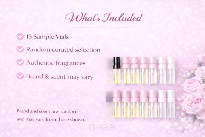Luxury Perfume Collection for Women – 15 Designer Fragrance Samples, High-End Scent Set, Try Before You Buy Full Size