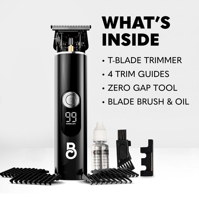 Beard Trimmer for Men - Professional T-Blade Electric Shaver & Hair Clippers | Cordless Zero Gapped Edger Grooming Kit