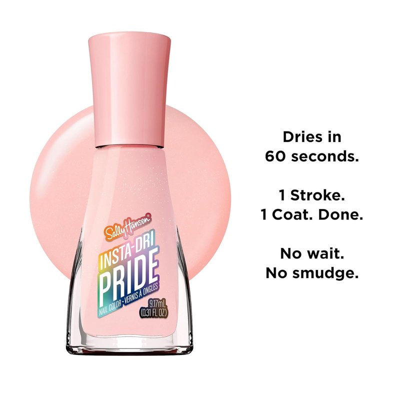Sally Hansen Insta-Dri Nail Polish - Quick Dry, Long Lasting Shine | Opaque Medium Warm Pink | 765 All Love